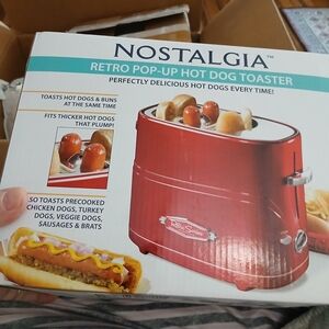 Nostalgia Red Hot Dog Pop-Up Toaster